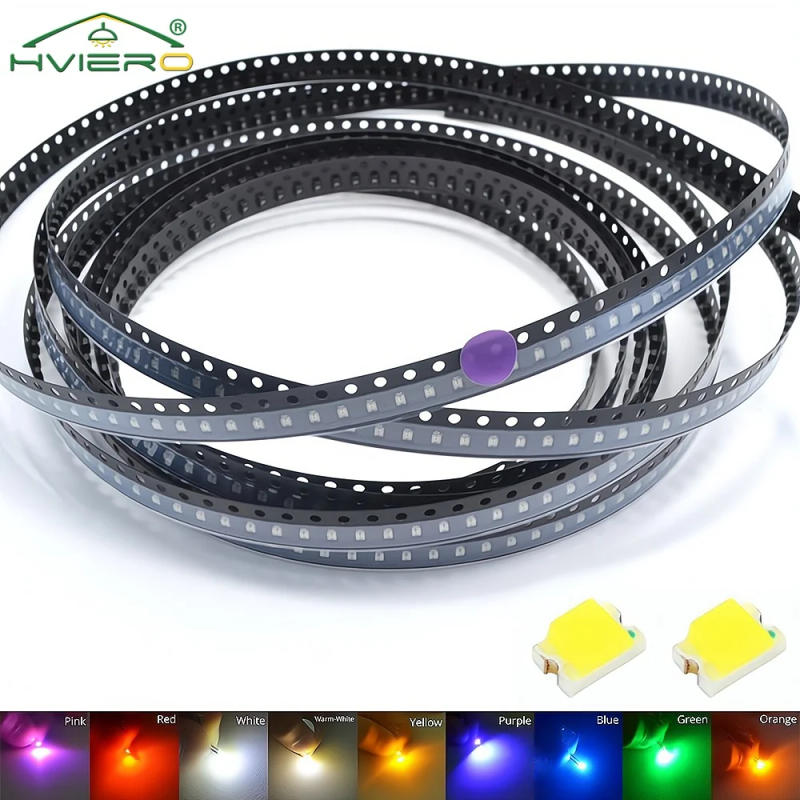 Description Picture 6 of item100X High Quality 0805 5050 LED SMD Chips Red Yellow Green White Blue Orange RGB Purple Pink Emitting Diode Light 3.3V Voltage