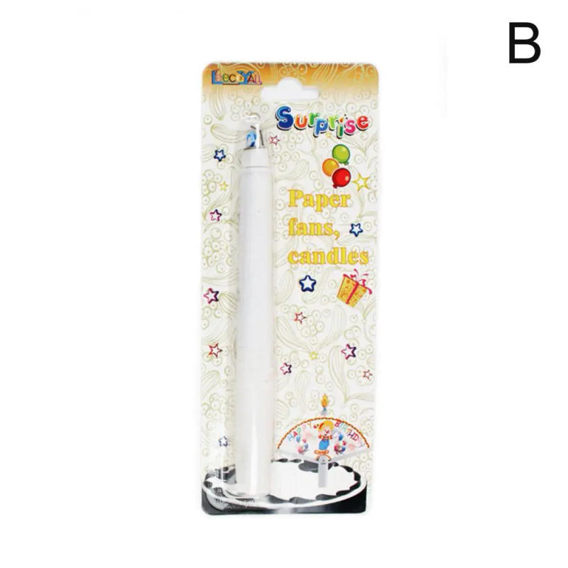 Description Picture 6 of item1PC Creative Surprise Fan Birthday Candle Birthday Birthday Decoration Decor Party Candle Candle Cake Clown Cake Happy Funn V8I7