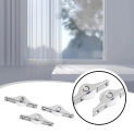 Accessory New Set Scroll Wheel Sliding Wardrobe Window Pulley Hardware Home Nylon Plastic+stainless Steel Single