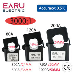 3000/1 Micro Split Core Current Transformer Sensor AC Open Type CT 80A 120A 200A 300A 500A 750A Clamp High Frequency Transformer