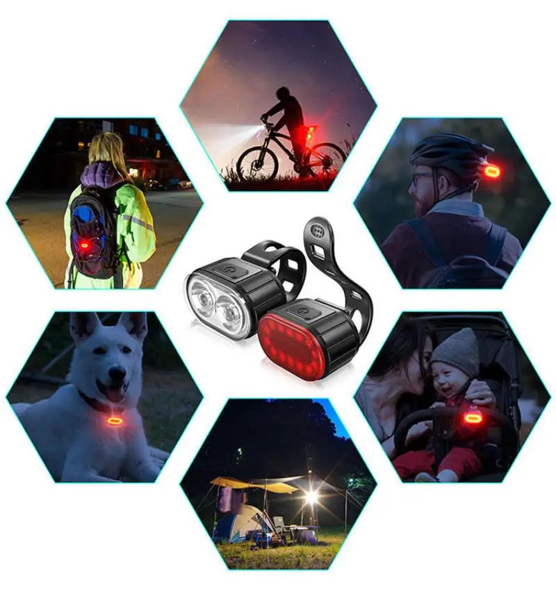 Description Picture 2 of itemCycling Bicycle Front Rear Light Set Bike USB Charge Headlight Light MTB Waterproof Taillight LED Lantern Bicycle Accessories