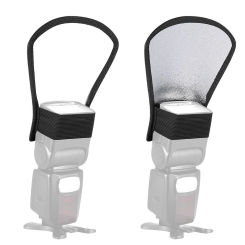 Universal 2-in-1 Flash Diffuser Softbox Photo Flash Light Silver/White Reflector Photography Accessories