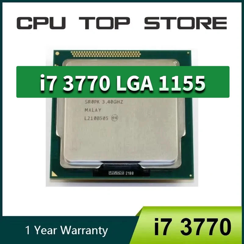 Description Picture 2 of itemUsed Core i7 3770 3.4GHz SR0PK Quad-Core LGA 1155 CPU Processor CAN WORK FOR B75