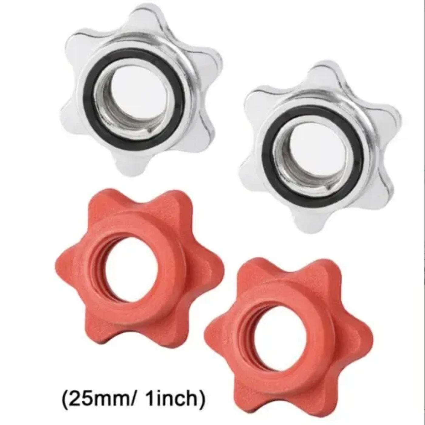 Description Picture 4 of item2PCS Dumbbell Nut  For All 1" Standard Weight Lifting Barbells Or Dumbell Bars Spin Lock Screw Dumbbell Spinlock Collars Fitness
