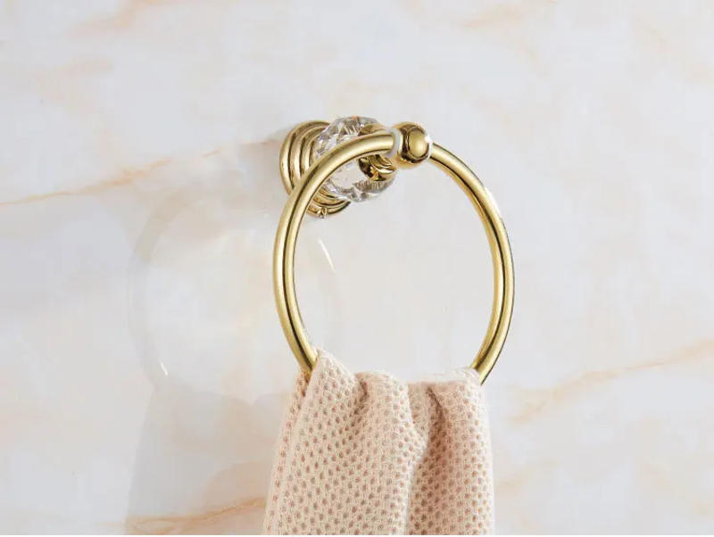 Description Picture 2 of itemEuropean-style Gold Crystal Towel Ring Round towel rack towel hanging circle Bathroom towel rack hanging GLY30