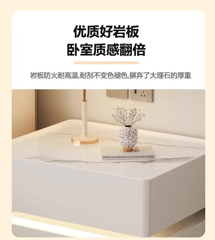 Description Picture 6 of itemSolid Wood Intelligent Bedside Table Light USB Charging Password Lock Nightstands for Bedroom Functional Bedside Cabinet Storage