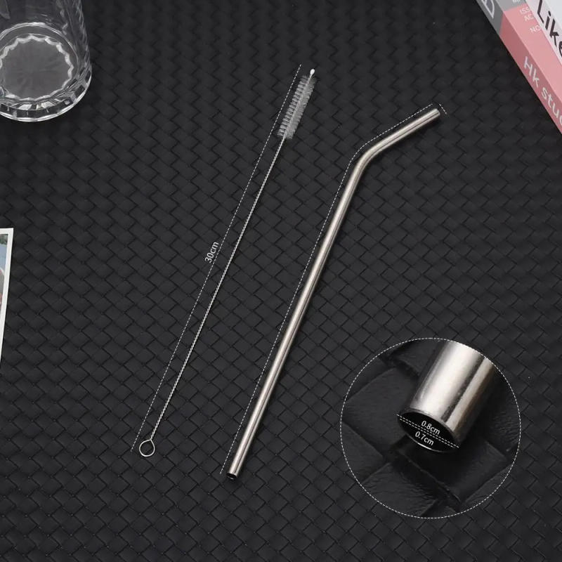 Description Picture 6 of item1Pcs Reusable Stainless Steel Straws Straight Bent Straws Vacuum Tumbler Themos Cup Straw for Stanley 30oz 40oz Tyeso Cup