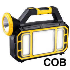 Solar Portable Outdoor Light Multifunctional Super Bright Flashlight Power Bank COB Emergency Light for Outdoor Camping Hiking