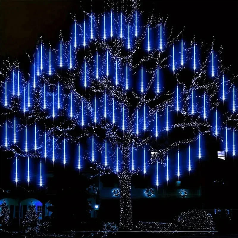 Description Picture 5 of item32/24/16/8 Tubes LED Meteor Shower Rain Lights Holiday String Lights 2025 New Year Garden Lights Christmas Wedding Decorations