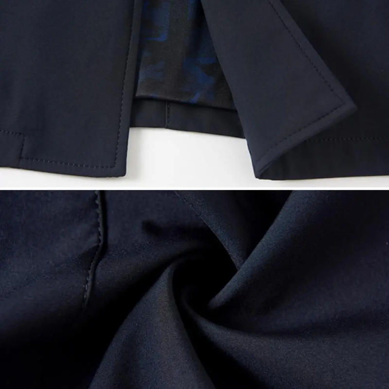 Description Picture 6 of itemFashionable Men Jacket Men's Spring Autumn Business Suit Casual Coat with Long Sleeve Turn-down Collar Single Breasted for Work