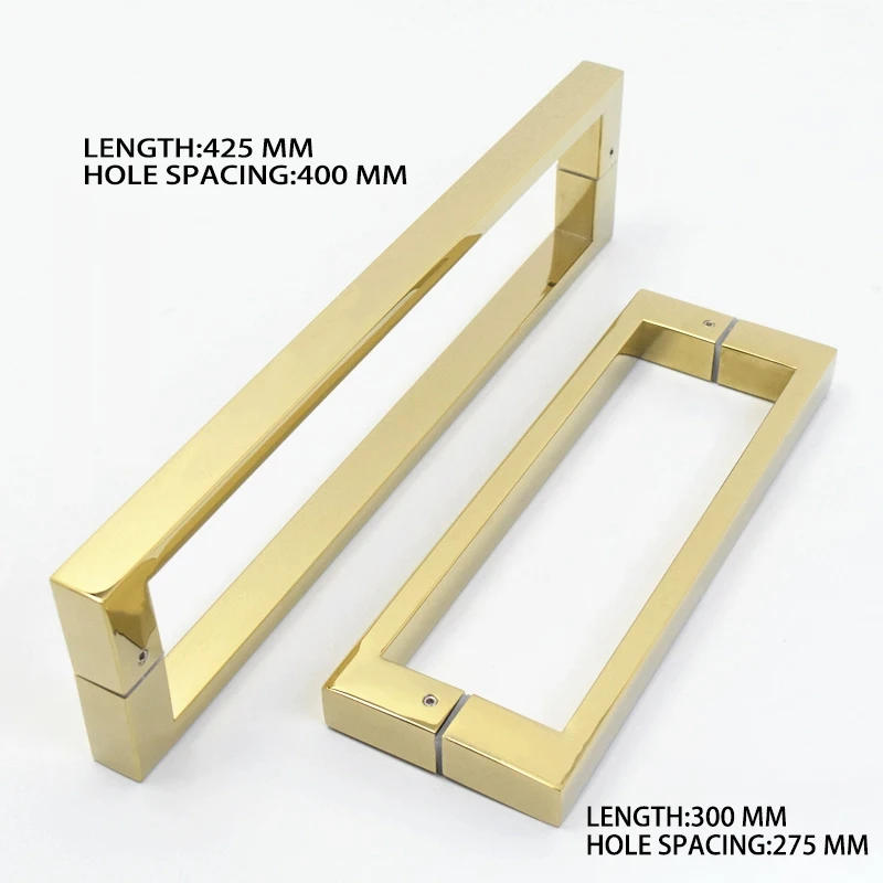 Description Picture 2 of itemShower Room Handle Stainless Steel Silver Glossy Matte Black Gold Rose Golden Gun Gray Minimalist Bathroom Glass Door Handle