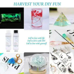 Epoxy Resin Kit Crystal Clear Hardener Kit Easy Mix DIY Supplies For Art Casting Resin Jewelry Projects TS1 Adhesives & Sealers