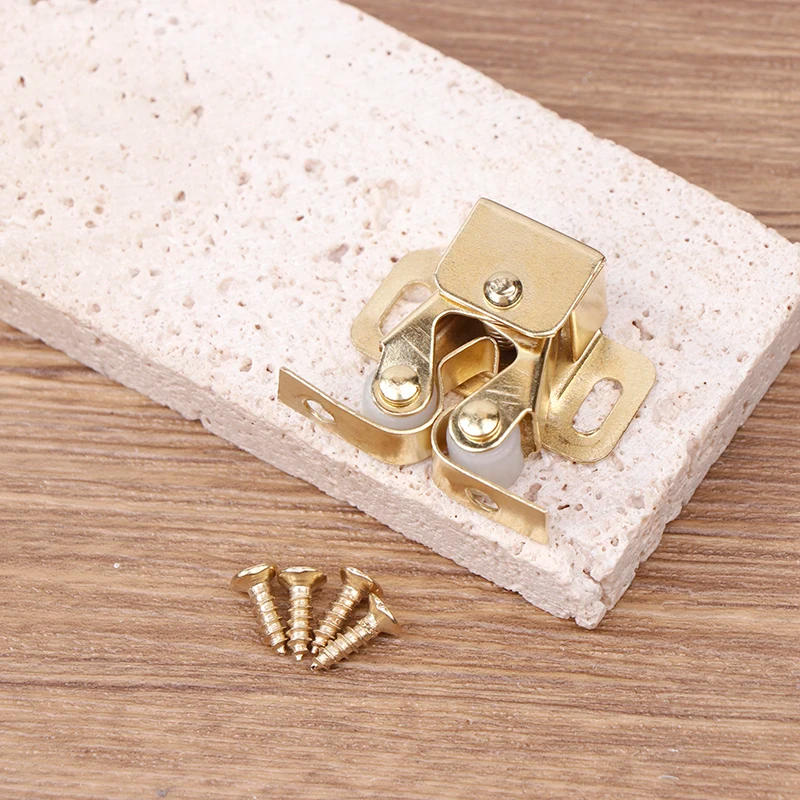 Description Picture 3 of itemMetal Home Use Double Ball Roller Catches Cupboard Cabinet Door Latch Hardware Copper Smooth Tight Grip Action