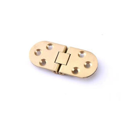 2Pcs Brass Round Edge 180 Degree Folding Flip Hinge Folding Table Concealed Hinges for Cabinet Door Cupboard Furniture