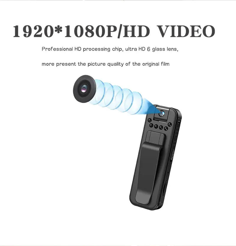 Description Picture 6 of itemJOZUZE L7 HD 1080P Mini Camera Portable Small Digital Video Recorder Police BodyCam Infrared Night Vision Miniature Camcorder