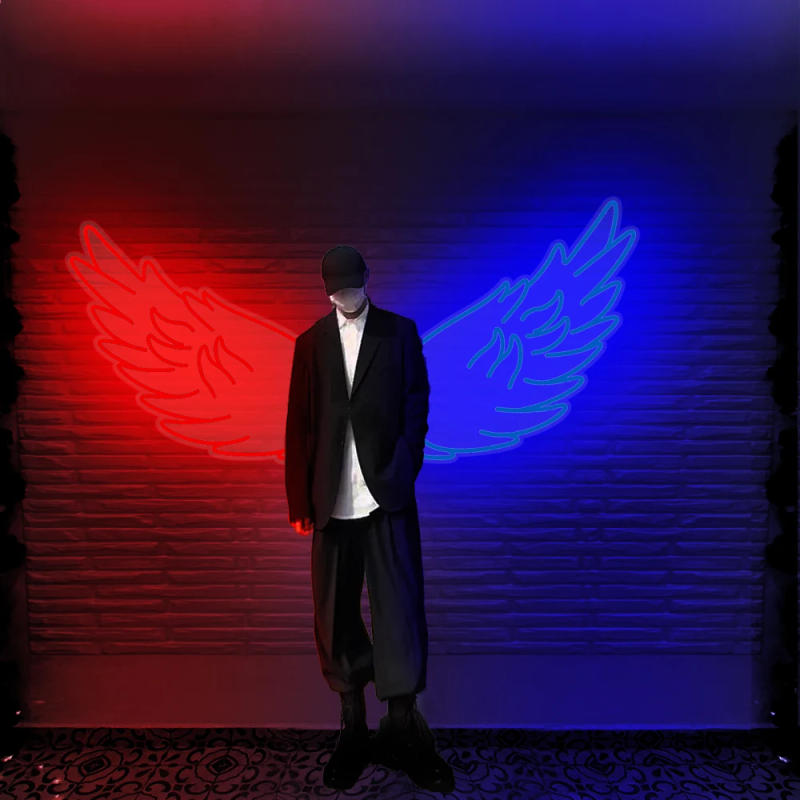 Description Picture 2 of itemLED Angel Wings Neon Lights Wall Art Decorative Lights Wedding Party Bar Personalized Signs Wall Light Signs 12V