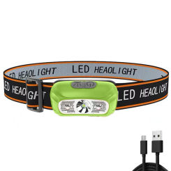 Emergency Head Flashlight Motion Sensor Powerful Headwear Lantern IPX4 Waterproof 300 Lumen for Outdoor Fishing Camping Hiking