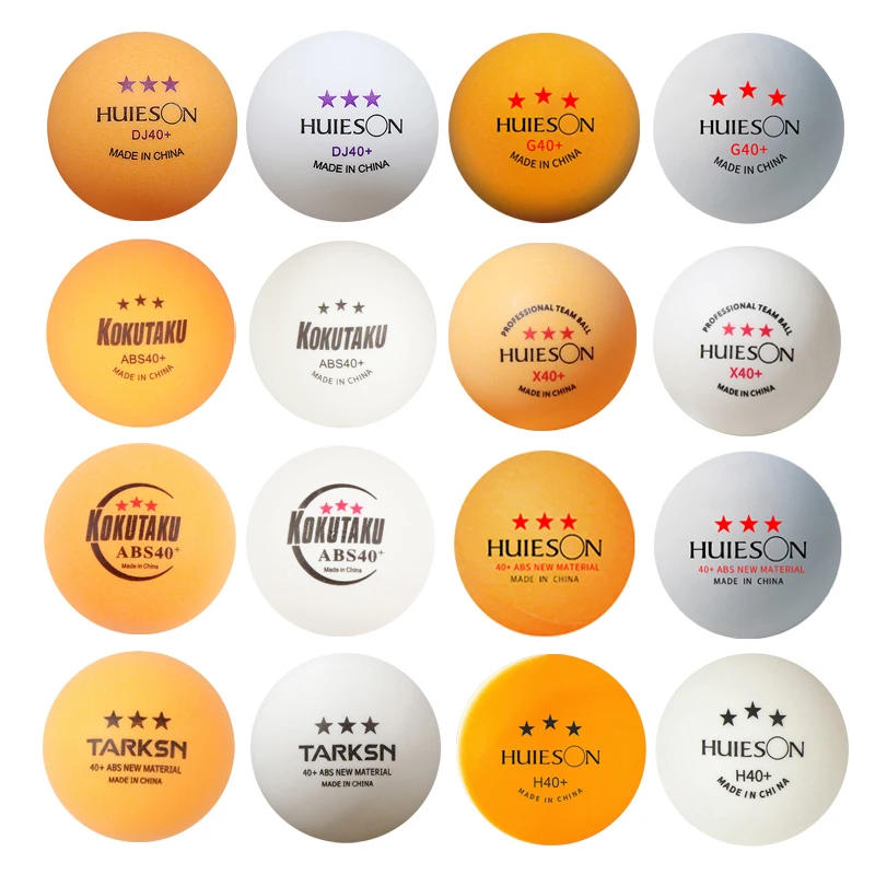 Description Picture 2 of item10pcs Huieson 3 Stars Ping Pong Balls 40+ New ABS Material High Quality Professional Durable Table Tennis Ball for Training