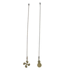 Zipper Extender Decorative Ceiling Fan Chain Pull Extension Switch Pulls Chains Light Bulbs for Fans Fixtures Metal