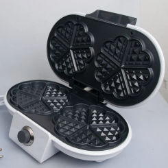 Houselin Heart Waffle Maker, 10 Slices Belgian Waffle Iron, Compact and Easy to Clean, Great Mother’s Day Gift