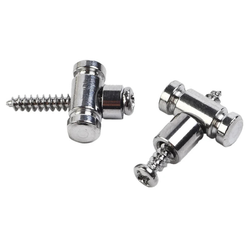 Description Picture 5 of item2Pcs Guitar Roller String Trees Retainer With Screws Metal For Electric Guitar Crimping Clasp Electric Guitars Parts