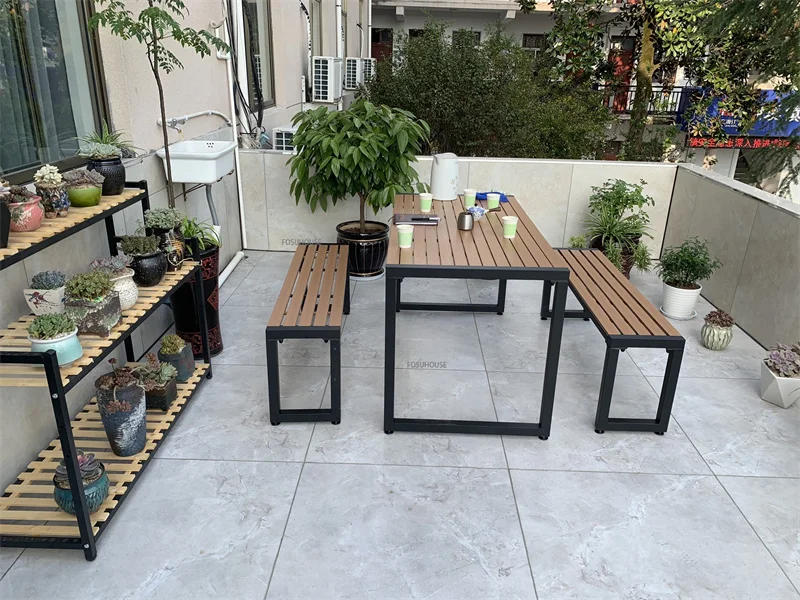 Description Picture 5 of itemOutdoor Balcony Patio Table and Chairs Set Outdoor Leisure Garden Three Piece Sets Household Waterproof and Sun Combination Set