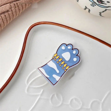 Fish Cat Paw Hair Clip Animal Paw Candy Color Children Hairpin Barrettes Korean Style Acrylic Duckbill Clip Female/Girls