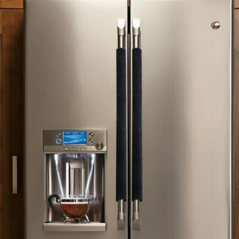 Description Picture 5 of item1/2Pcs Kitchen Appliances Gloves Dustproof Refrigerator Door Handle Cover Handmade Decor Protector for Fridge Ovens Dishwashers