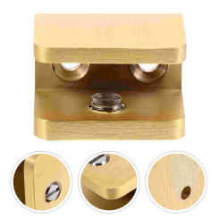 2 Pcs Coat Hanger Stand Wall Mounted Shelves Glass Clip Shelf Clamp Flat Back Bracket Cabinet Door Metal Clamps Holder