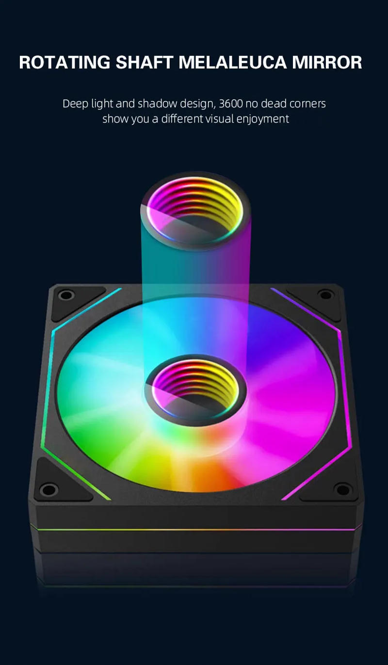 Description Picture 6 of itemComputer Case Fan PRISM 4 PRO Mirror Cycle ARGB 120mm 4Pin PWM PC Quiet Cooling Fan Low Noise Chassis Fan