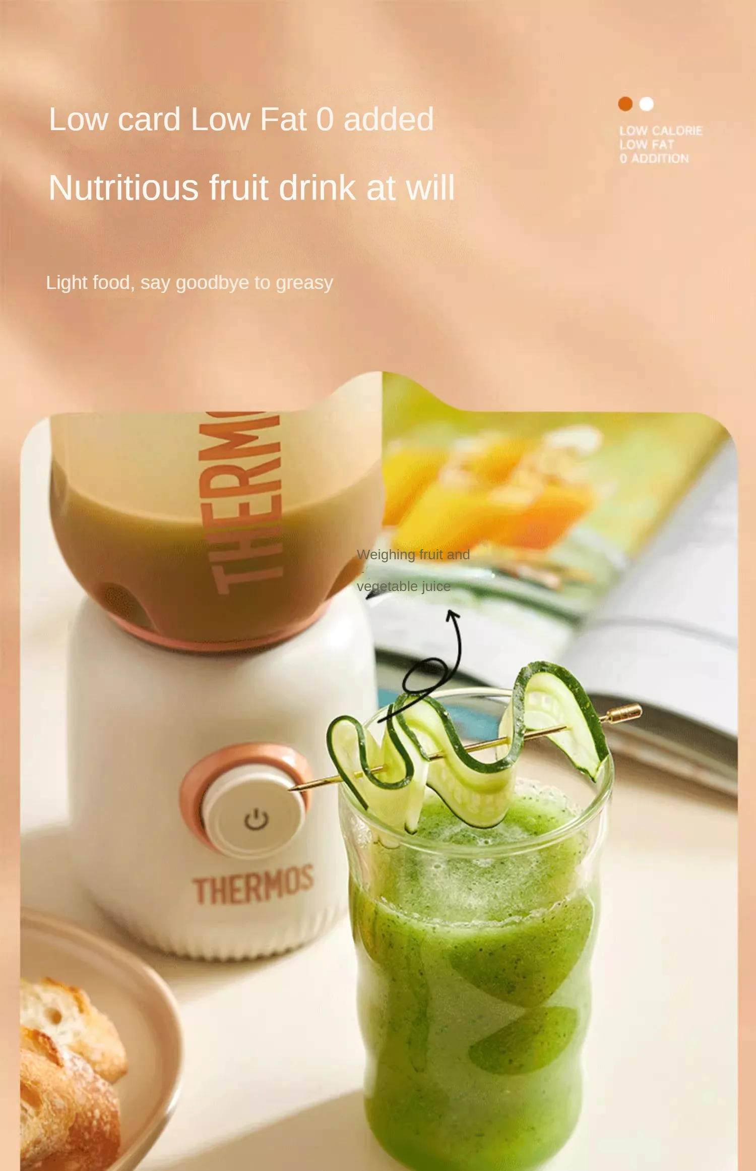 Description Picture 5 of itemJuicer Ton Barrel Large Capacity Household Small Electric Portable Juicer Smoothie Cup Small Appliances