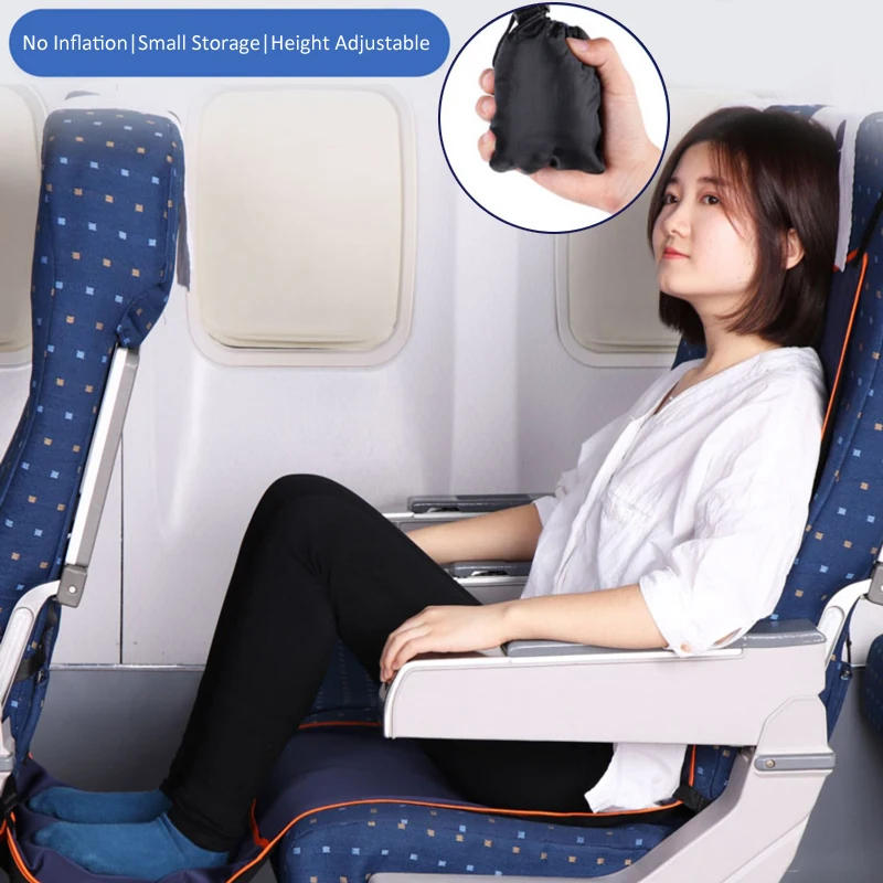 Description Picture 2 of itemPortable Airplane Foot Rest Hammock in Plane High Speed Train Bus Car Adjustable Footrest Hanger Travel Children Sleep Hammocks