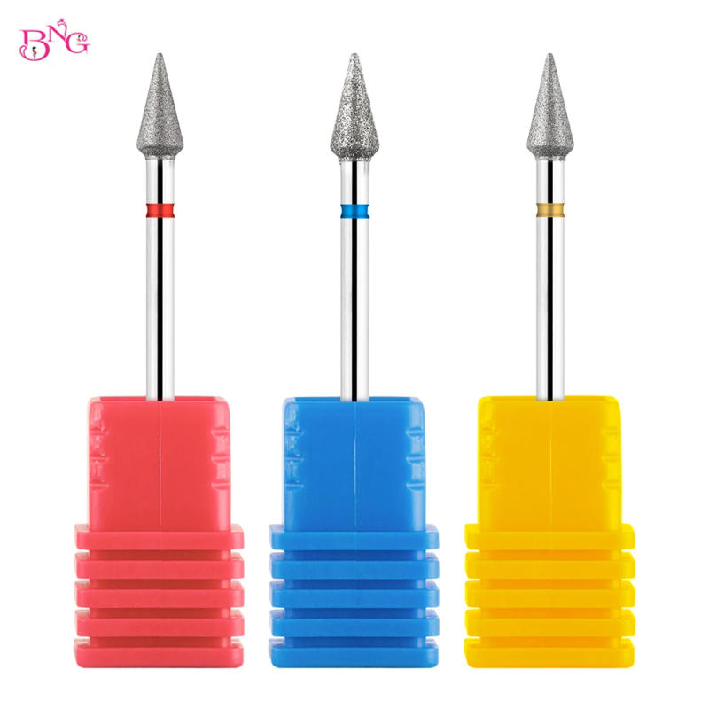 Description Picture 2 of itemBNG 2pcs/set Nail Drill Bits Diamond Burrs Grinding Bits Accesories for Gel Nail Polish Manicure Nail Art Tool Carving Polishing