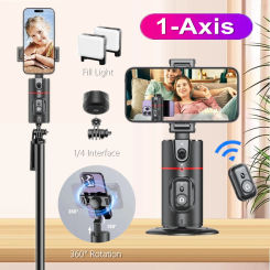 Auto Face Tracking Gimbal Stabilizer Live Video Tracking Photography Phone Holder 360° Rotation Selfie Stick for Live Vlog Video