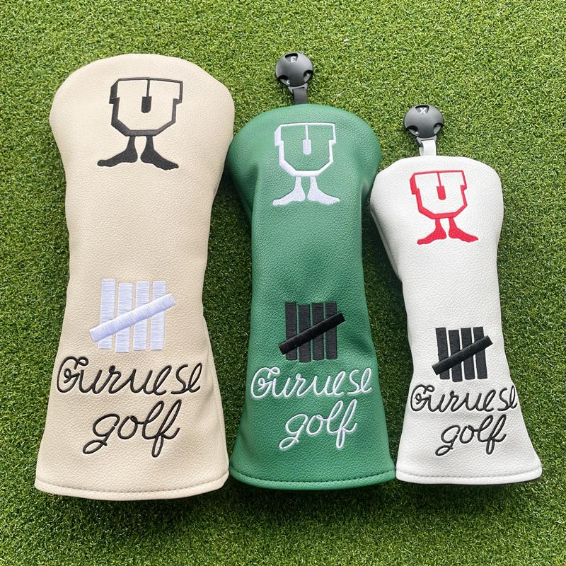 Description Picture 2 of itemFootstep Golf Club #1 #3 #5 Wood Headcovers Driver Fairway Woods Cover PU Leather Head Covers