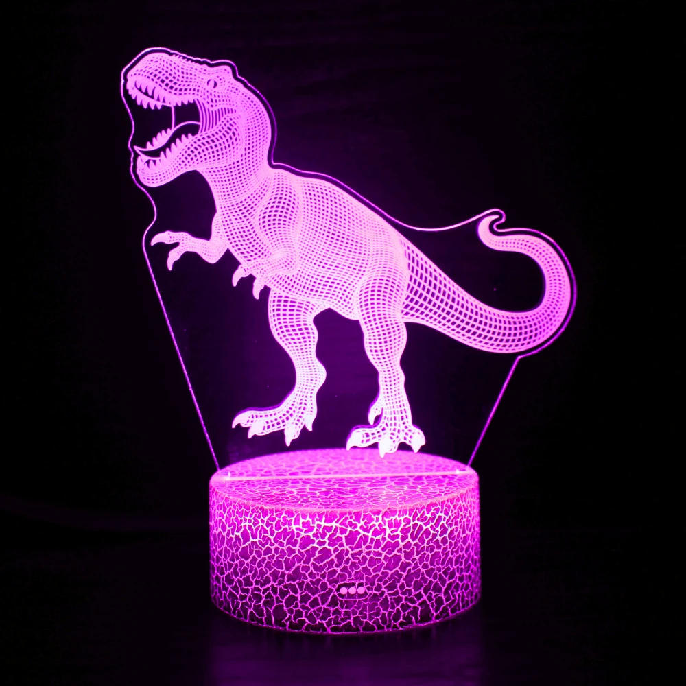 Description Picture 5 of itemNighdn 3D Dinosaur Night Light for Boys Room 7 Color Changes& Remote Control LED Illusion Night Lamp Dino Toys Gifts for Kids