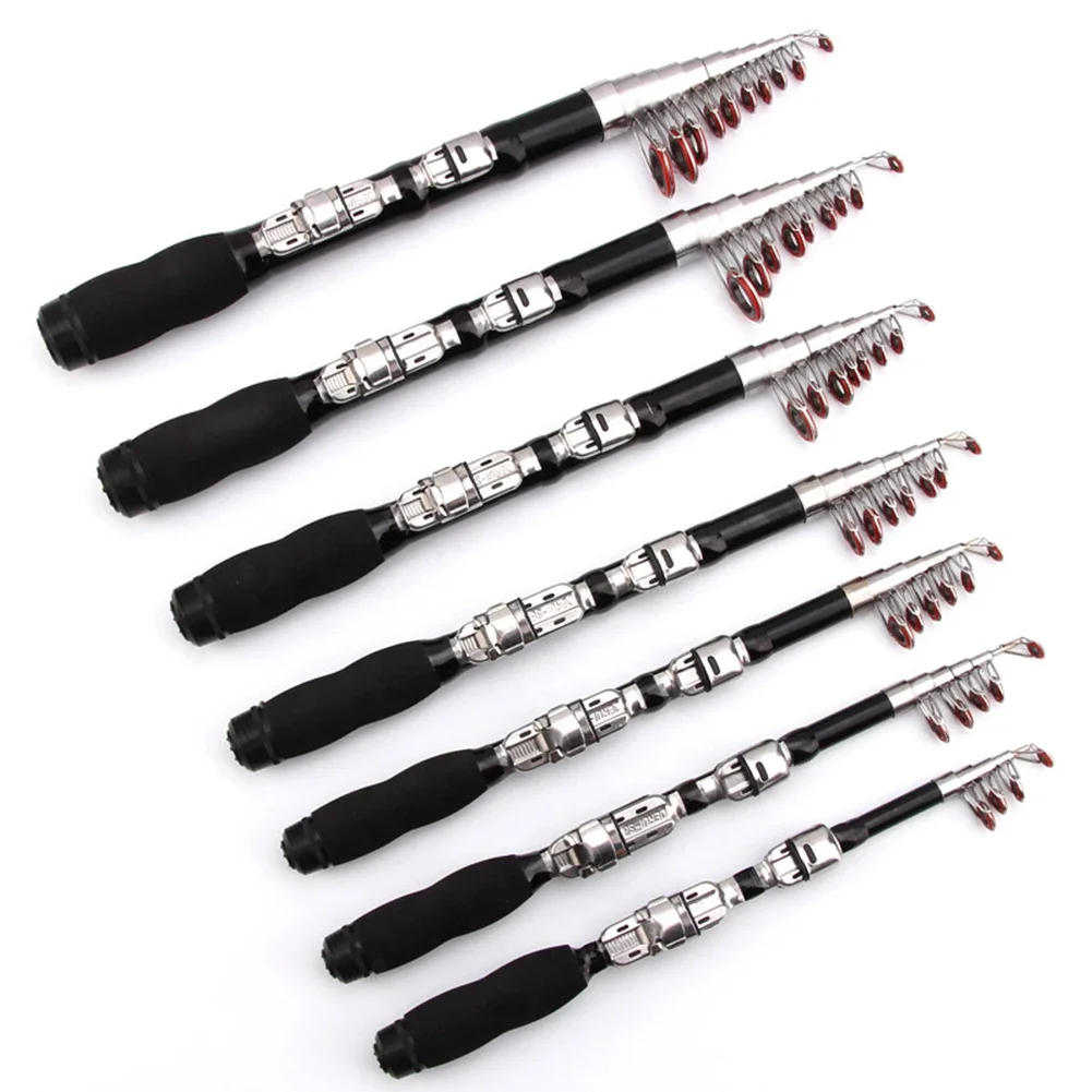 Description Picture 2 of item1~2.3m Telescopic Mini Fishing Rods Super Hard Carbon Steel Rivers Lakes Fishing Rod Portable Sea Pole Fishing Good Accessories