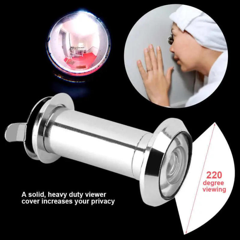 Description Picture 2 of item220° Wide Angle Zinc Alloy Door Viewer with Privacy Cover - HD Door Camera 35-55mm