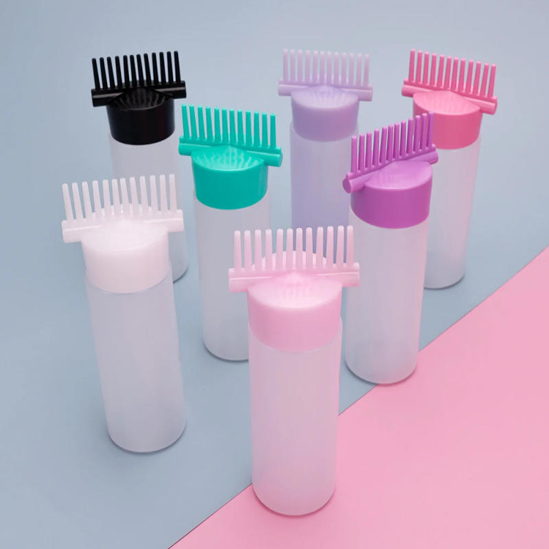 Description Picture 3 of item120Ml Refillable Bottle Hair Dye Shampoo Plastic Applicator Comb Dispensing Salon Oil Hair Coloring Hairdress Styling Tool