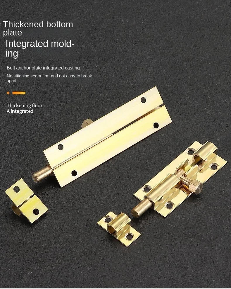 Description Picture 6 of item1.5/2/3/4 Inch Long Brass Door Slide Bolts Latch Lock Gate Safety Bolt Hasp Staple Home Security Sliding Locks