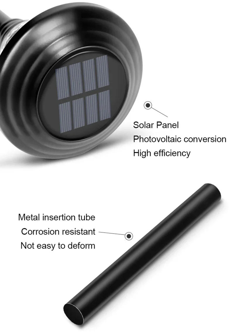 Description Picture 3 of itemLED Solar Lawn Light Outdoor Waterproof Garden Lamp For Garden Courtyard Villa Street Landscape Decoration Solar Powered Lights