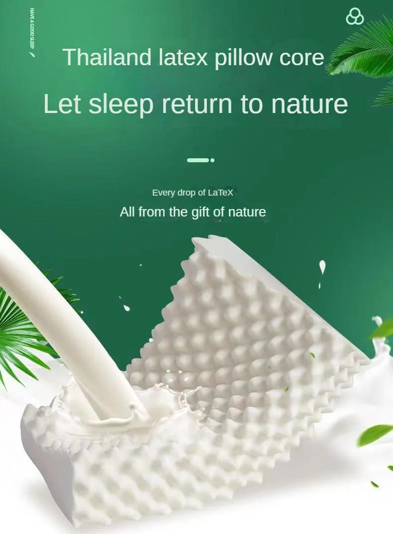Description Picture 2 of itemThailand Natural Latex Pillow Adult Pillow Core Massage  Core Gift Children's Latex  Manufacturer Wholesale