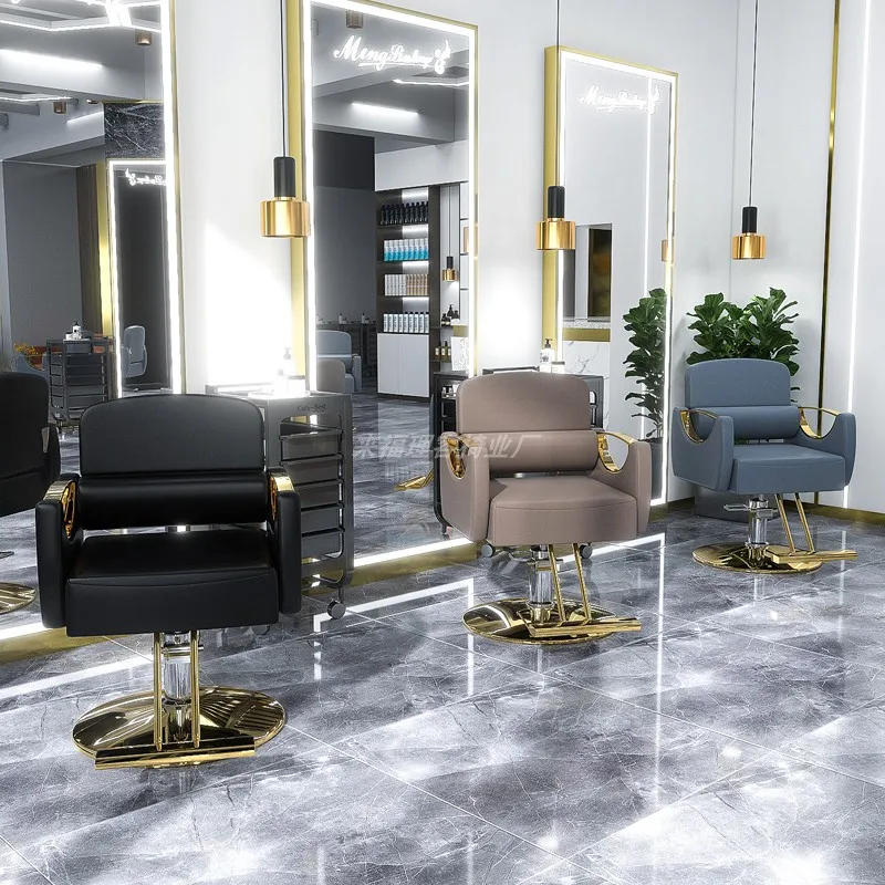 Description Picture 4 of itemStylish Luxury Barber Chair Folding White Design Hairstylist Barber Chair Nordic Adjustable Silla Barberia Salon Furniture