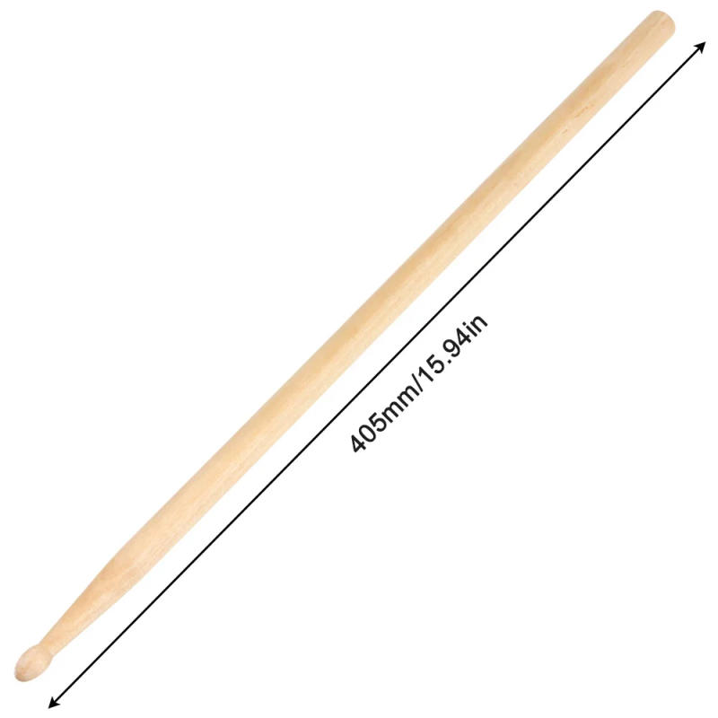 Description Picture 3 of item5A/7A Maple Wood Drumsticks Set Wooden Drum Sticks For Beginners Classic Electronic Digital Percussion Instrument Accessories
