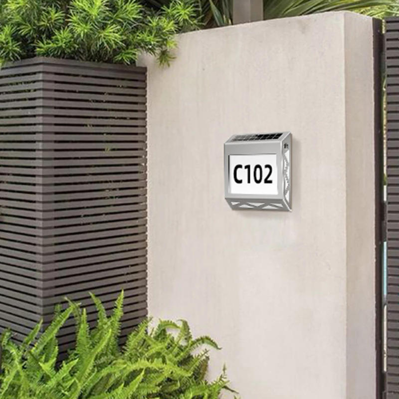 Description Picture 3 of itemSolar Powered House Number Lamp Lights Controlled House Number Lamp Digital Doorplate Lights High Brightness Door Sign Lamp for