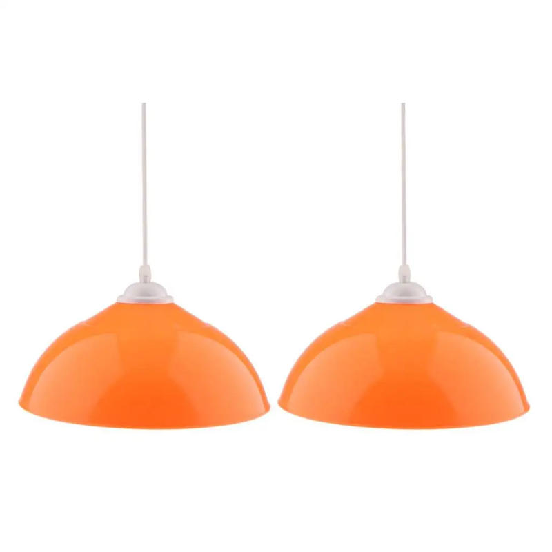 Description Picture 3 of item2pcs Semi-circular Lamp Shade Chandelier Lampshade Light Fixtures Orange