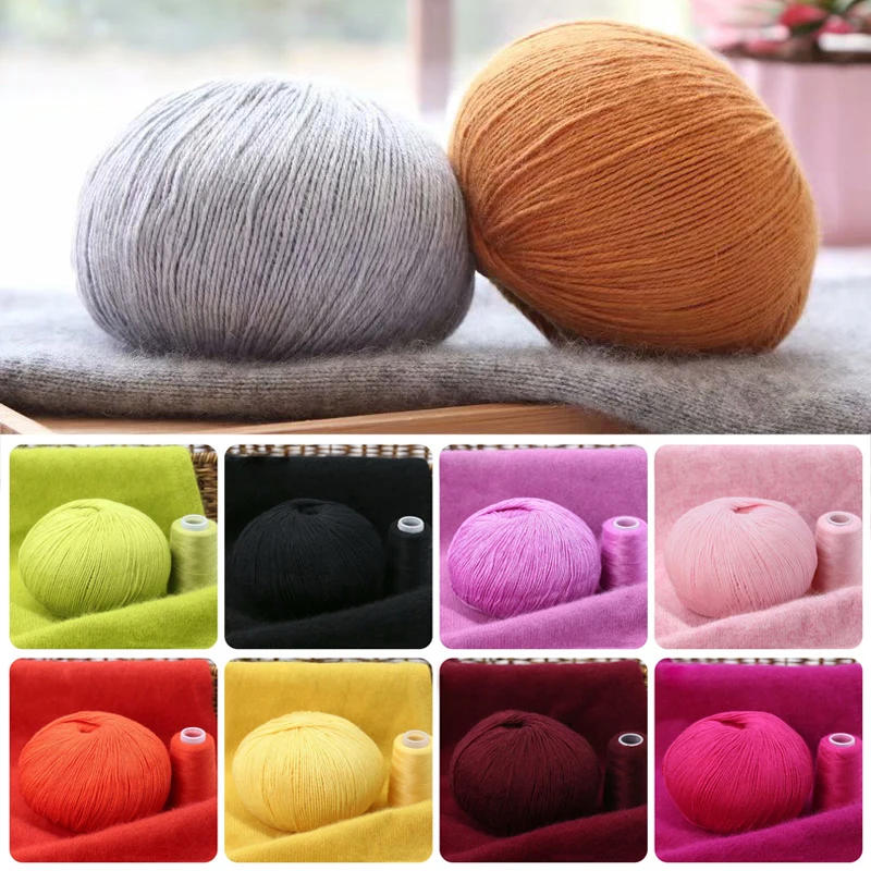 Description Picture 3 of itemMongolian Combed Cashmere Blended Yarn Hand-Knitted Crochet Cashmere Knitting Soft Wool Yarn Baby Scarf Blanket Thread 70g