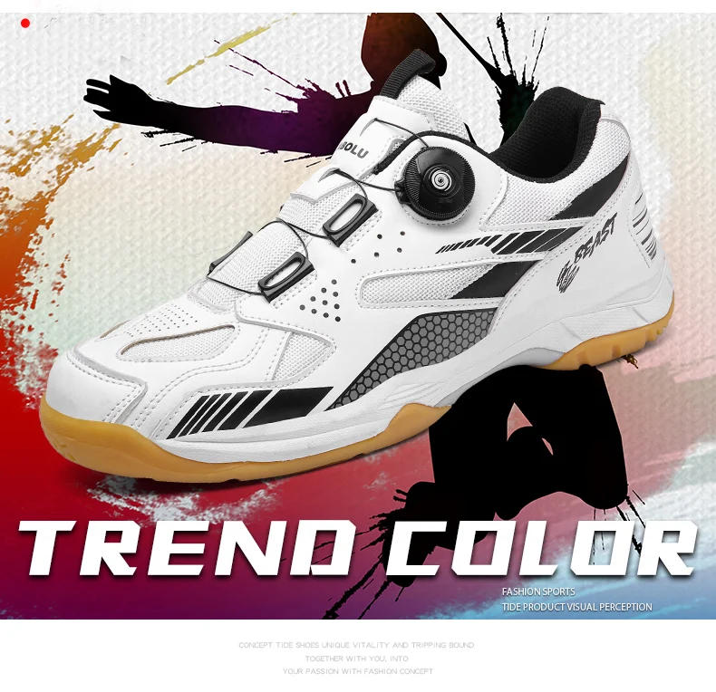 Description Picture 4 of item2023 Brand Badminton Shoes for Men Women Sports Professional Volleyball Sneakers Men Breathable Lightweight Table Tennis Shoes