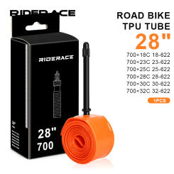RIDERACE Ultralight Bike Inner Tube 700X18 23 25 28 30 32 Road Cycling Bicycle TPU Tire 45mm 65mm 85mm Length French Valve