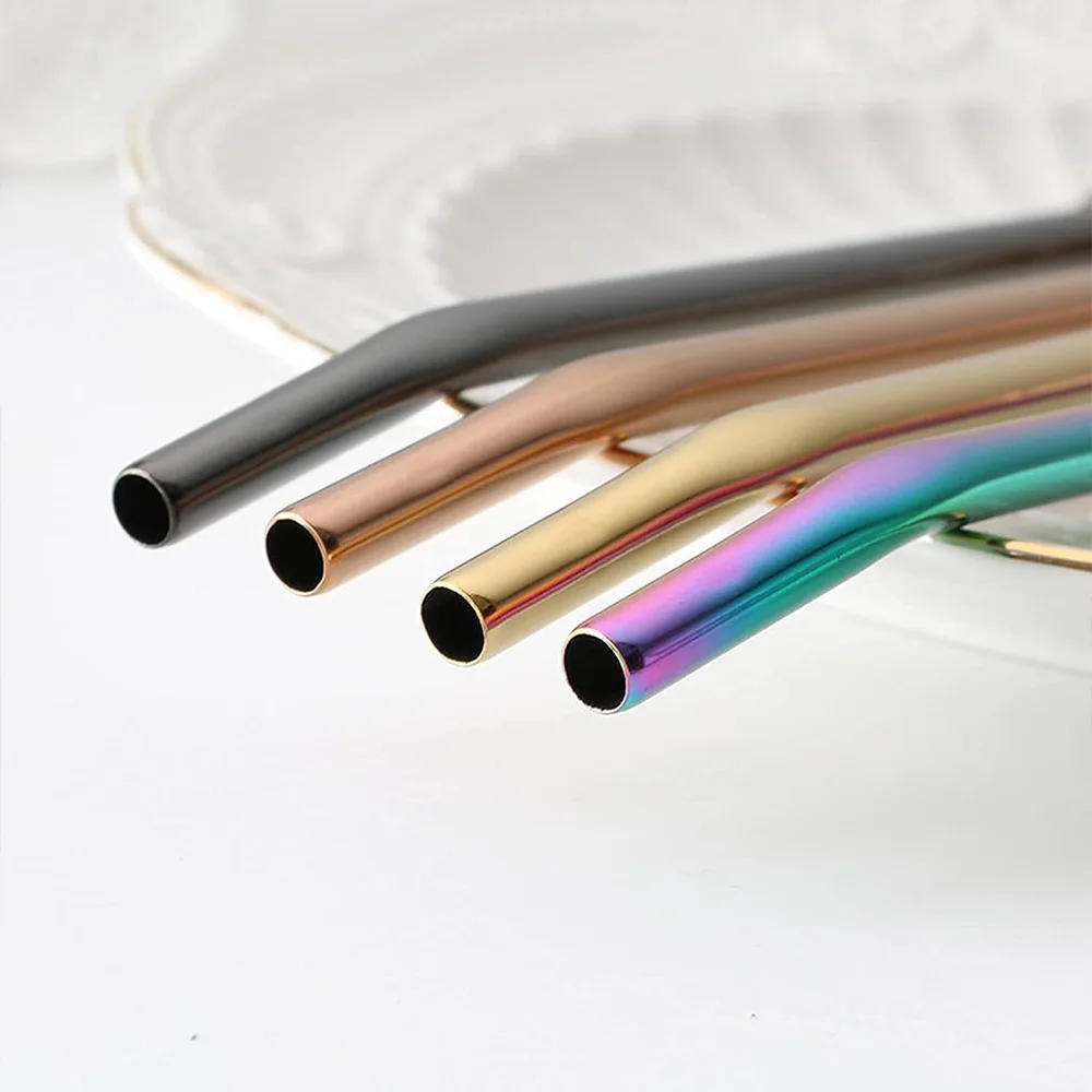 Description Picture 6 of item1-10Pcs 304 Stainless Steel Drinking Straw Spoon Tea Filter Reusable Bombilla Gourd Cocktail Straw Spoon Coffee Bar Accessory